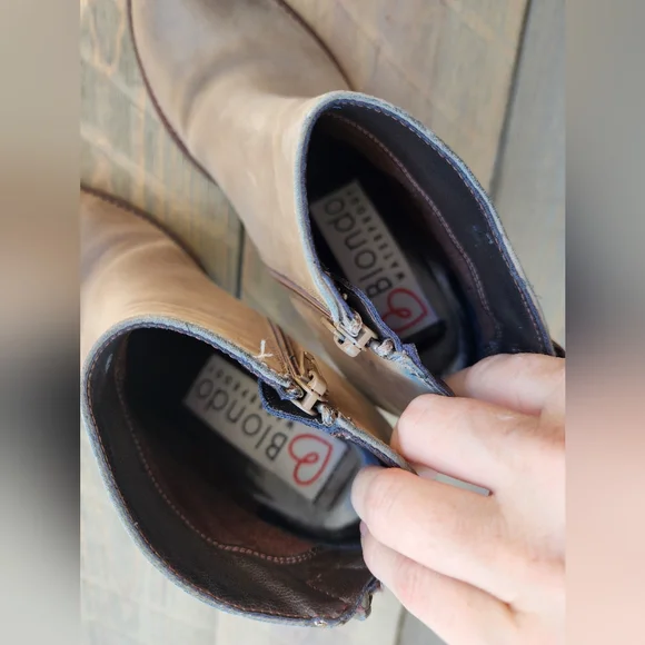 Blondo Waterproof Nivado Tan Ankle Boots Leather Upper - Picture 11 of 15